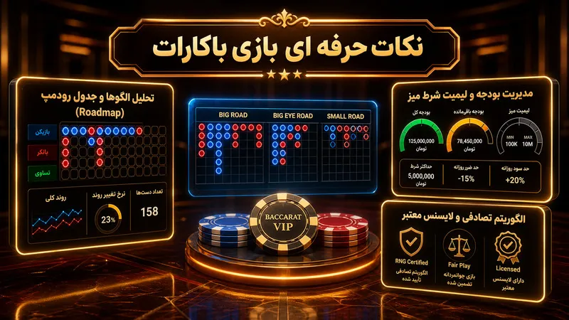 آموزش حرفه ای باکارات و نکات تکمیلی برای پیشرفته‌ها